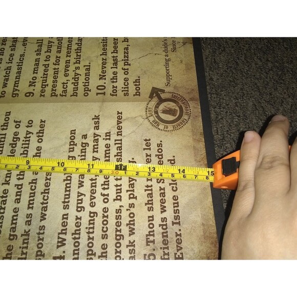 Man Cave 10 Com-MAN-dments Funny Tin Metal Sign Man Cave Garage Decor 12"x15" - Picture 3 of 3